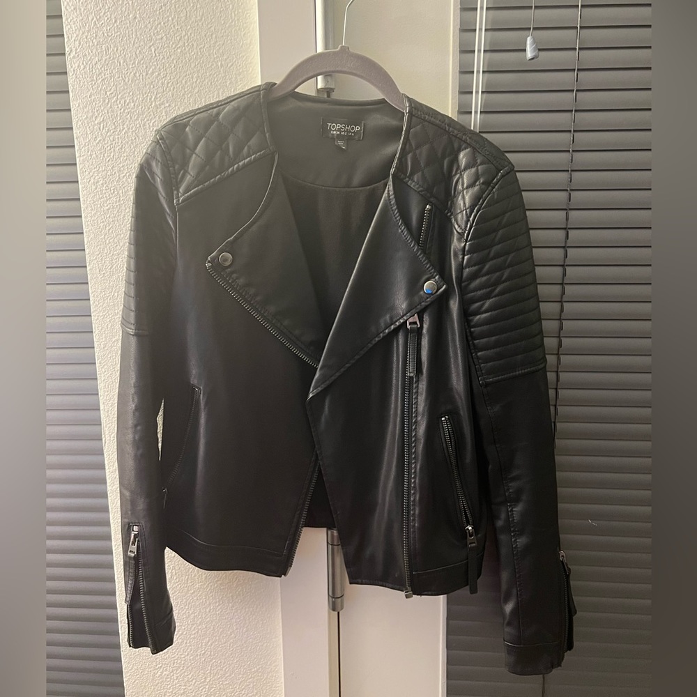 Women’s Topshop leather jacket
